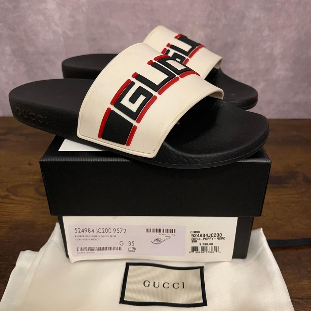 Authentic White Gucci Slides for Women